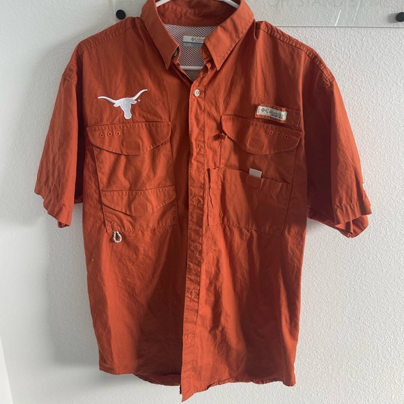 Texas Longhorns Men’s Small Shirt Columbia PFG Vented Fishing Outdoor - Picture 1 of 4